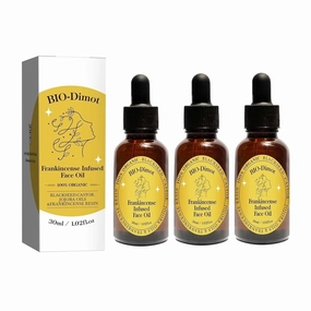 ﻿3 Pcs Frankincense Resin Oil, Organic Black Seed Castor & Jojoba Oils Frankincense Essential Oil for Face Moisturizer Serum. ﻿