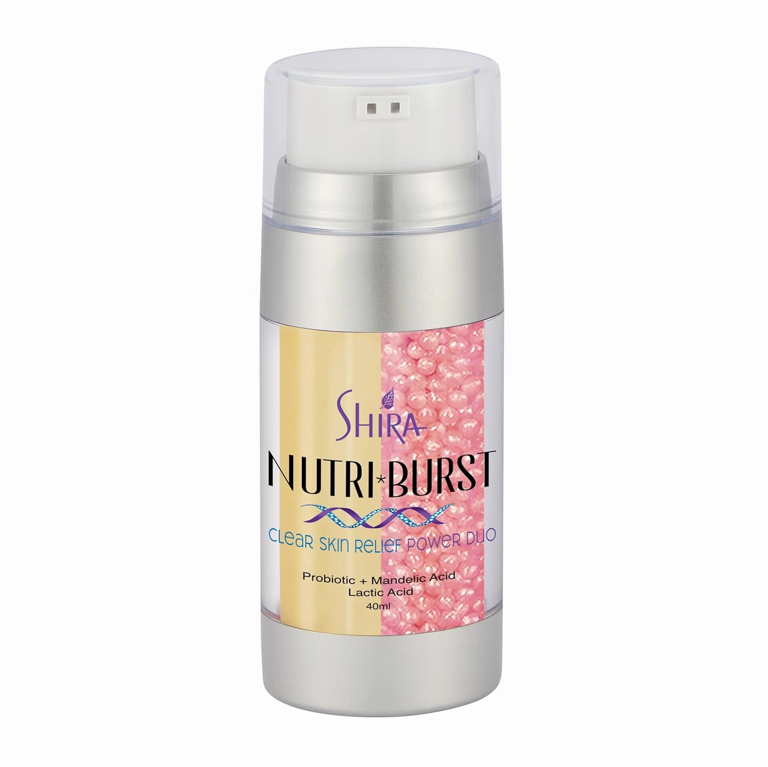 (40 ml) Nutriburst Clear Skin Relief Power Serums For Skin Care And Pore Minimizer For Face With Lactic Acid, Scar Remover, Correcting Glow Serum With Glycerin For Skin