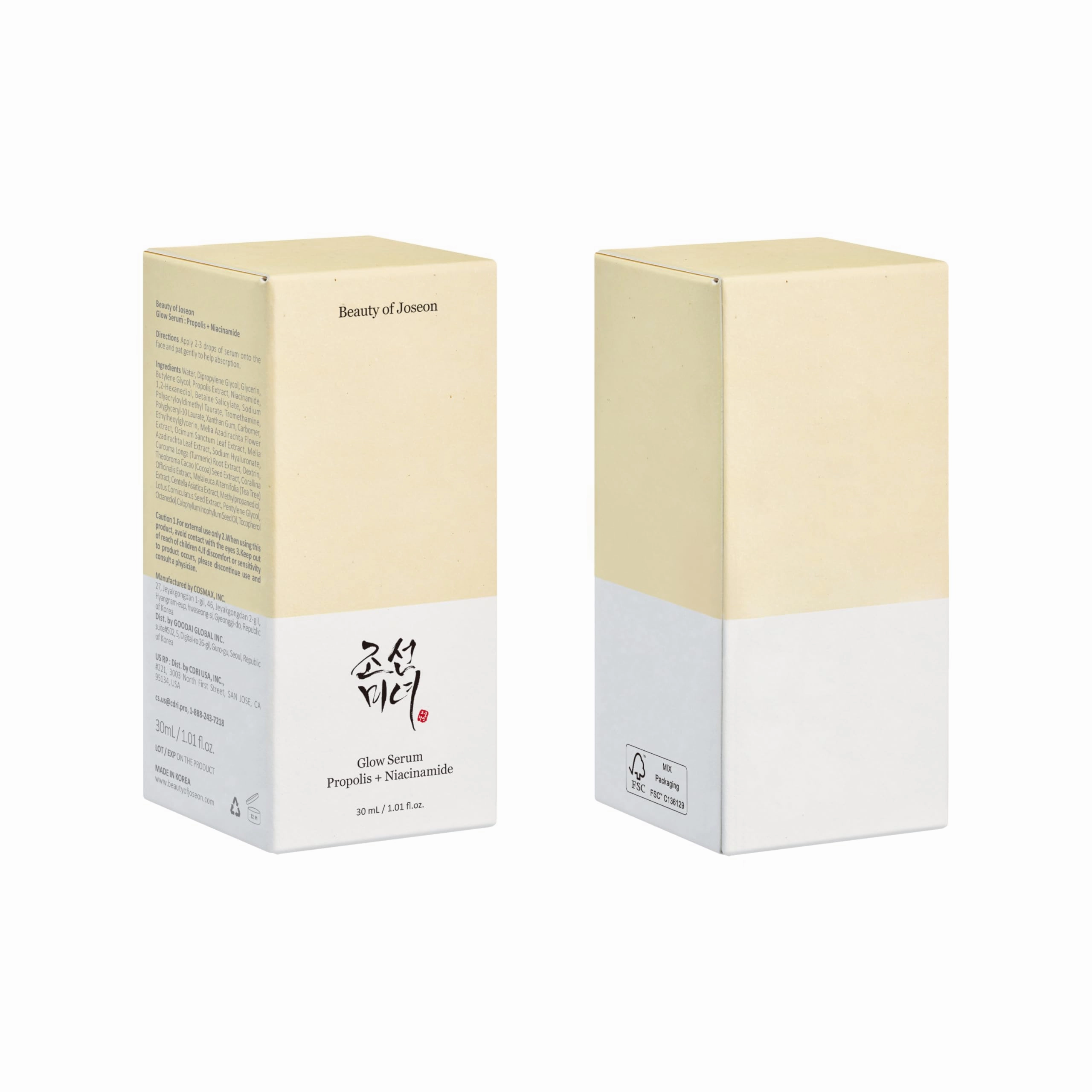 [Beauty of Joseon] Glow Serum with Propolis & Niacinamide (30ml) | Korean Face Serum for Glowing Skin, Pore Minimizing, Brightening & Hydration