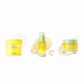 [Bundle] GOODAL Green Tangerine Vita C Skin Care Trio : Toner Pads, Serum, Cream