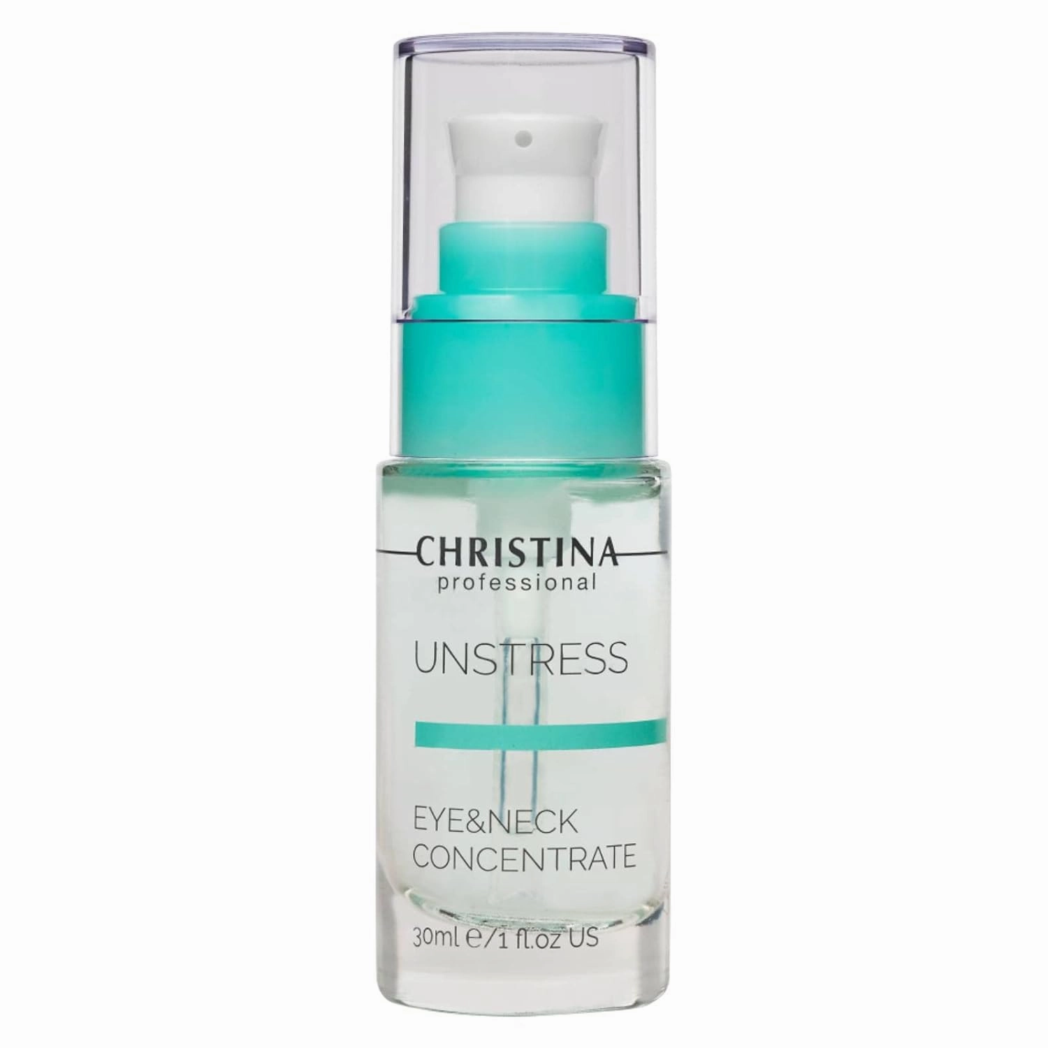 -CHRISTINA- Unstress Eye and Neck Concentrate Hydrating Peptide Serum for Face | Soothing Relief and Softening Effect | Face Serum Balances Skin Microflora 1 fl. oz (30 ml)