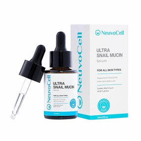 -Ultra Snail Mucin Serum, Reduces the Appearance of Fine Lines & Wrinkles, Snail Serum for Face, Anti Wrinkle Serum, Snail Mucin Skin Care Hyaluronic Acid, Aloe, AHAs, 1fl.Oz