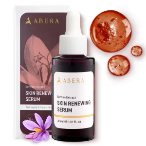 ABERA Saffron Serum For Melasma Treatment, Renewing for Face, Anti-Aging Serum for Fine Lines & Wrinkles, High Potency Saffron Extract, Hydrating Serum, Dark Spot Remover, 1.01 Fl Oz