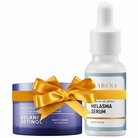 Abera Combo Melasma Treatment for Face, Melasma Remover Double Effect with Combo Serum and Cream, Abera Melasma Serum with Abera Retinol Cream