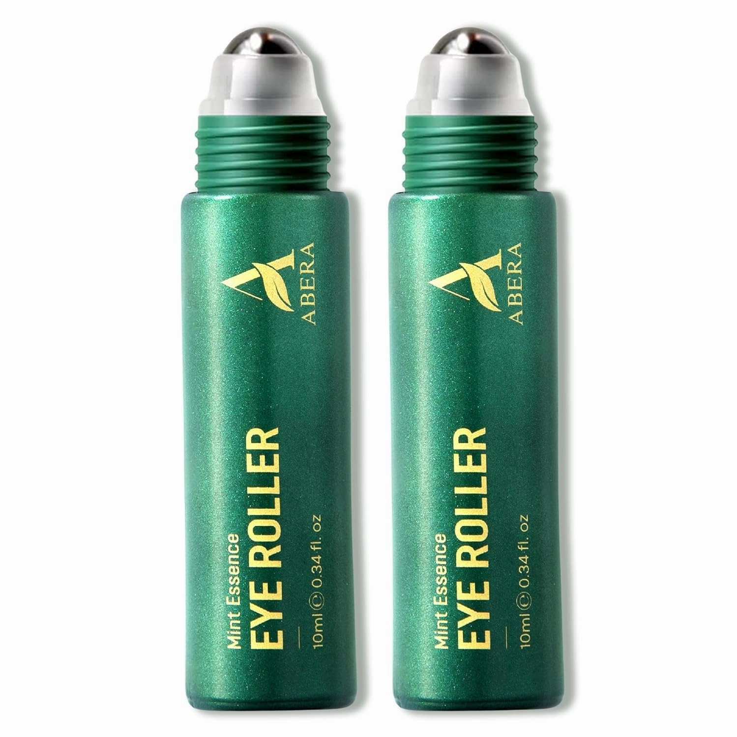 Abera Eye Roller Serum with Mint Essence for Men, Vitamin C and Peptides - Energizing Serum for Dark Circles and Puffiness, Fine Lines Serum, 0.34 fl oz (B. 2 Boxes)