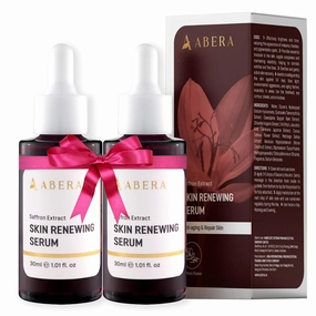 ABERA Saffron Serum For Melasma Treatment, Renewing for Face, Anti-Aging Treatment for Fine Lines & Wrinkles, High Potency Saffron Extract, Hydrating Serum, Dark Spot Remover (2 BOXES)