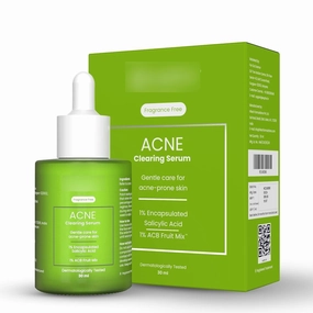 Ac.ne C.learing Face Serum | E.ncapsulated Salicylic Acid, Natural AHA | enriched with Vitamin C, Niacinamide | Non-sticky, Non-greasy | Beginner-friendly for Adults and Teens | 30 ml