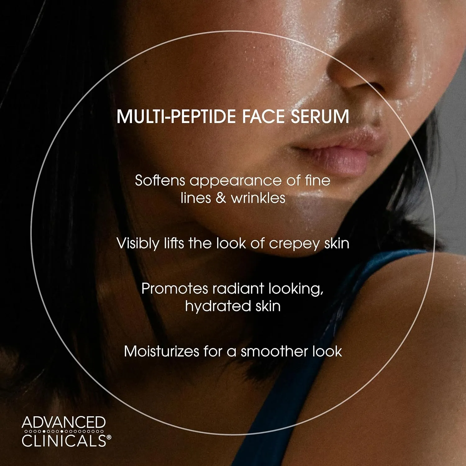 Advanced Clinicals Multi Peptides Serum For Face | Visible Anti Aging Hydrating Collagen Peptide Facial Serum With Vitamin E Helps Improve Look Of Wrinkles, Puffiness, & Uneven Skin Tone, 2-Pack
