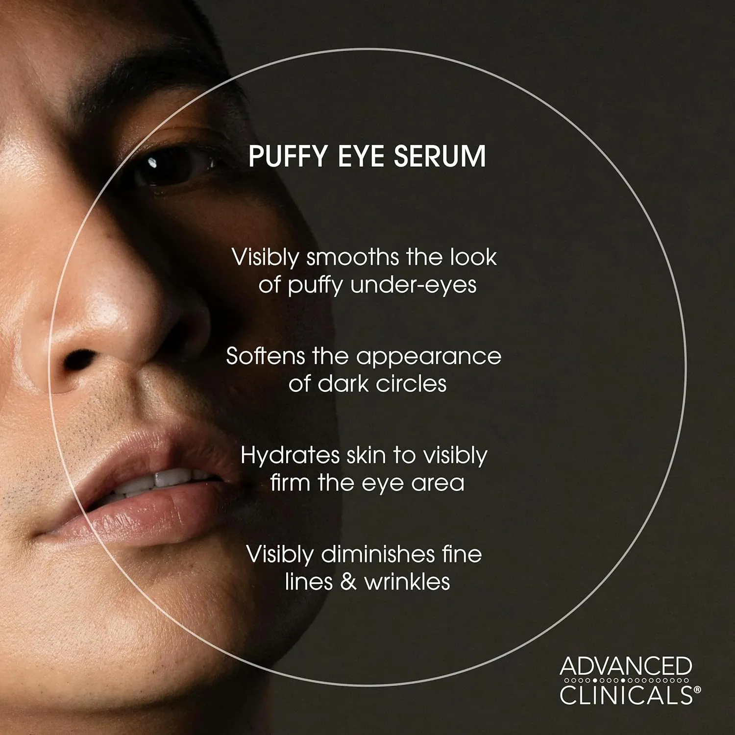Advanced Clinicals Puffy Eye Under Eye Serum | Visible Anti Aging Brightening Vitamin C   Caffeine Serum Helps Improve Look Of Puffiness, Fine Lines, Dark Circles, & Uneven Skin Tone, 1.75 Fl Oz