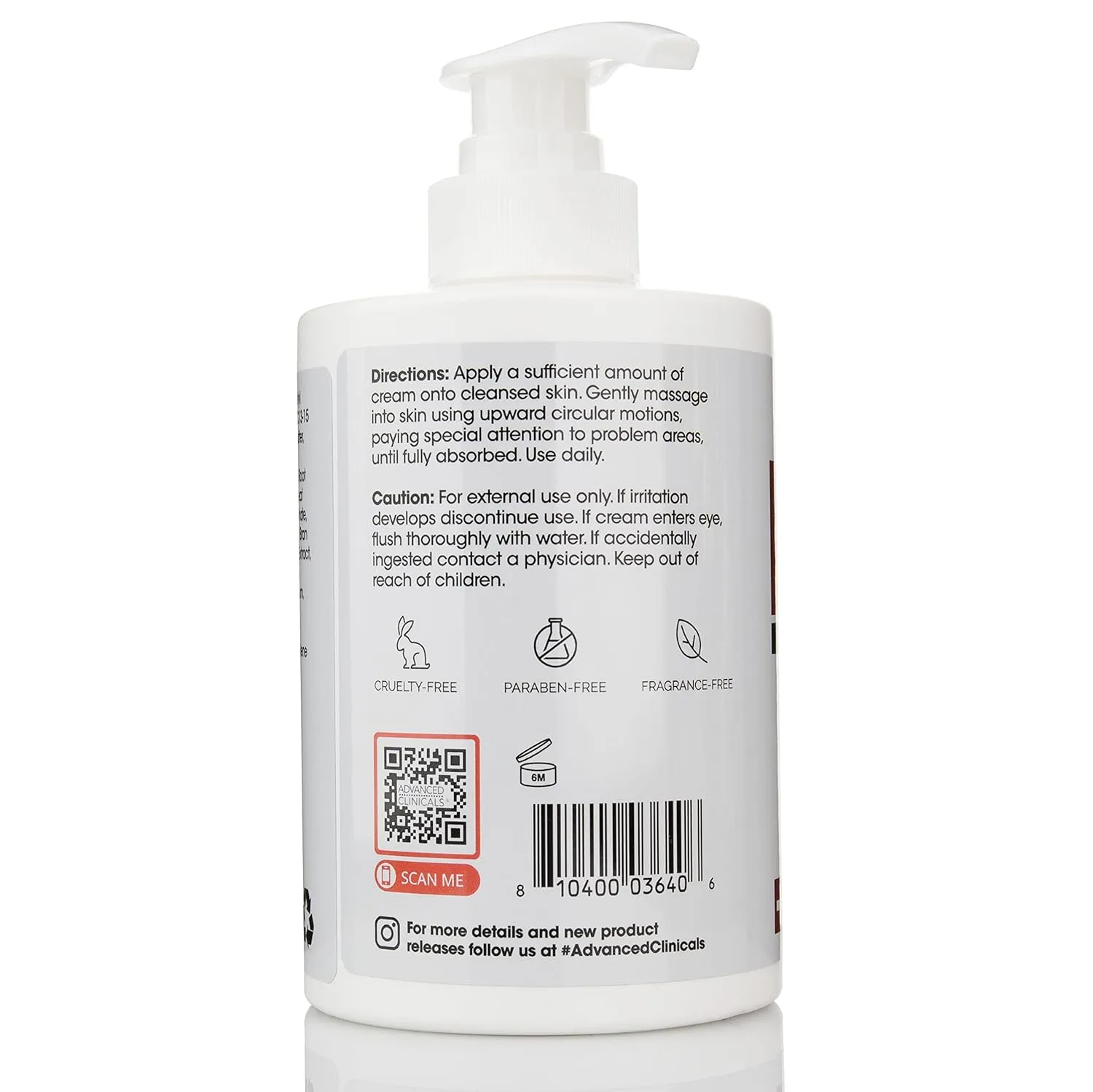 Advanced Clinicals Vitamin C Cream Dry Skin Rescue Skin Care Face & Body Cream Infused W/Turmeric, Vitamin E, & Shea Butter. Firming & Brightening Anti Aging Moisturizer, 15 Fl Oz