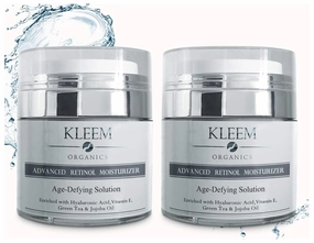 Advanced Anti Aging Retinol Cream Twin Set for Women & Men - With Retinol, Hyaluronic Acid & Vitamin E - Anti Aging Treatment Reduces Wrinkles & Fine Lines - Gentle Day and Night Serum, 1.7 Fl Oz