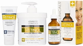 Advanced Clinicals Retinol Firming Cream   Retinol Travel Size Firming Cream   Retinol Anti-Aging Face Serum Set