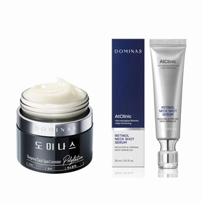 Advanced Korean Cream (1.76oz)   Retinol Neck Serum Cream (1fl oz) - Korean Skincare Duo for Skin Tone, Elasticity & Neck Wrinkle Care – With Niacinamide, Peptide, Vitamin C, Panthenol