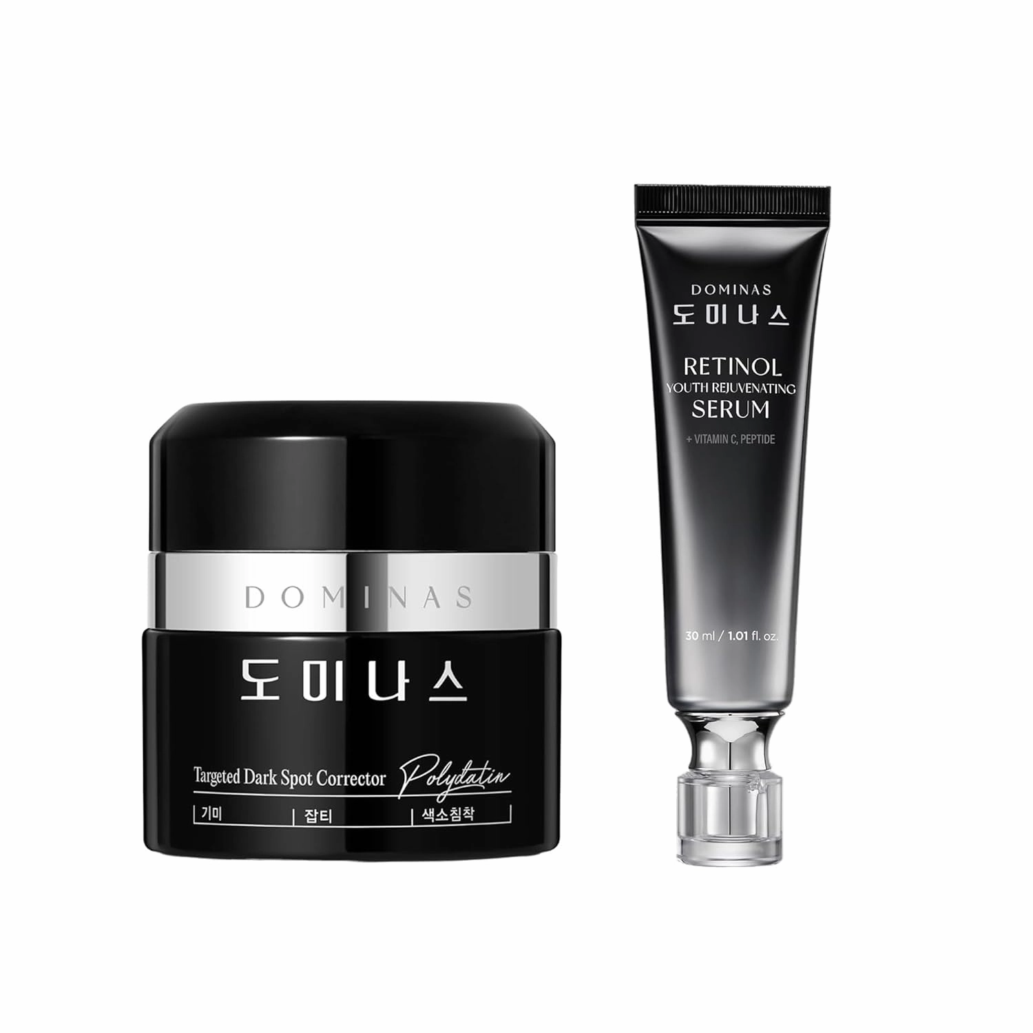 Advanced Korean Cream (1.76oz)   Retinol Serum (1fl oz) Hydration & Firming Skincare Duo with Niacinamide, Peptide, Vitamin C, TECA – Targets Fine Lines, Pigmentation & Elasticity
