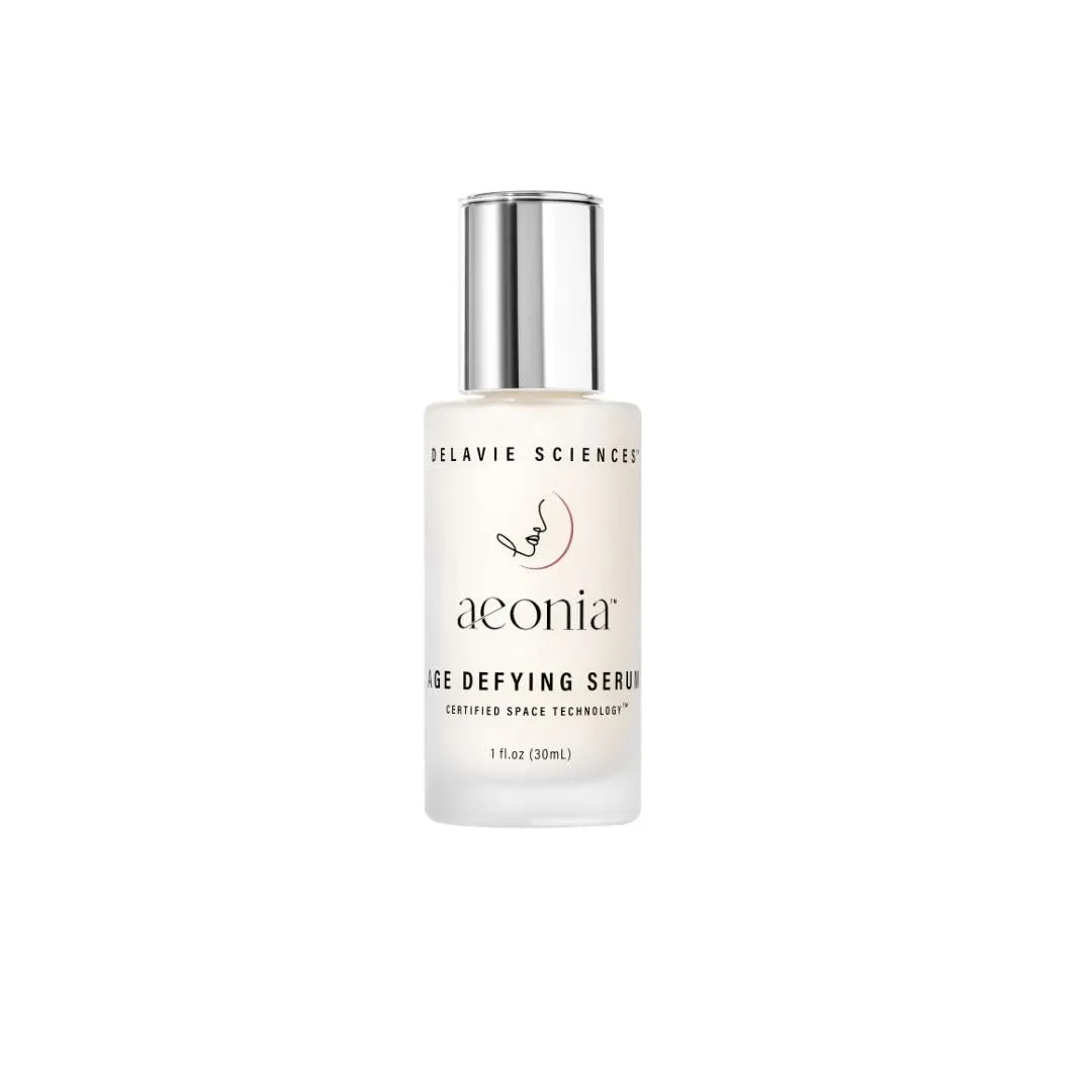 Aeonia Age-Defying Serum – Certified Space Technology Skincare, Anti-Aging Face Serum with Bacillus Lysate, Resveratrol – Hydrates, Firms, Smooths Skin Texture & Reduces Fine Lines, 1 Fl Oz