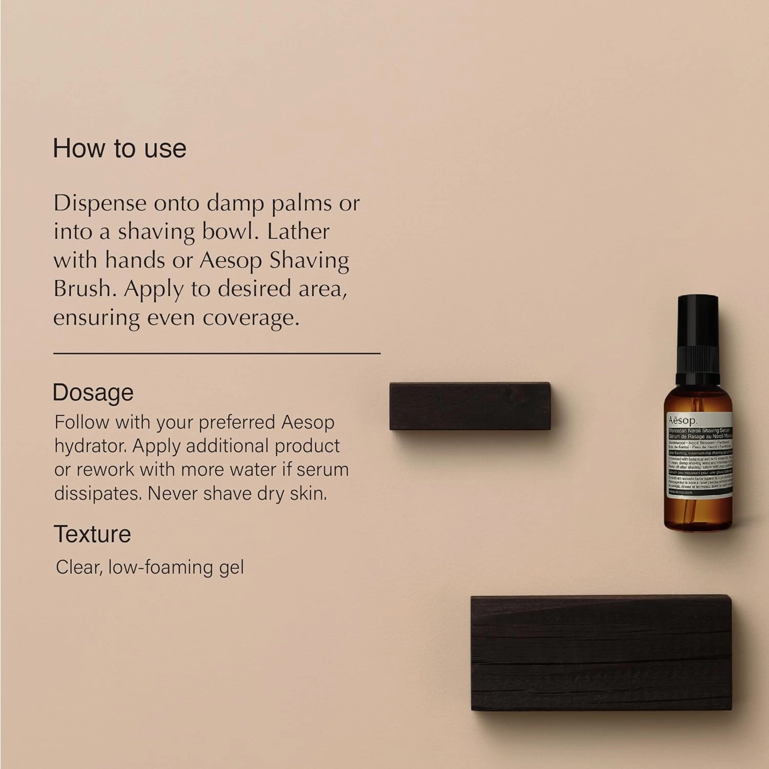 Aesop Moroccan Neroli Shaving Serum | Razor Bump Treatment | Calms and Softens Skin | Maximum Slip For Razor-Close Shave | 60 mL / 2 oz