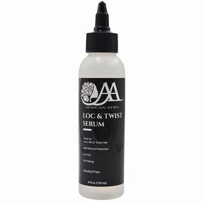 African Afro Loc and Twist Hair Serum, Superior Hold and Shine for Hair Styling and Edge Control, Non-Greasy and No Residue, All Natural Hair Oil Serum for Braiding, Cruelty-Free, 4 Fl Oz