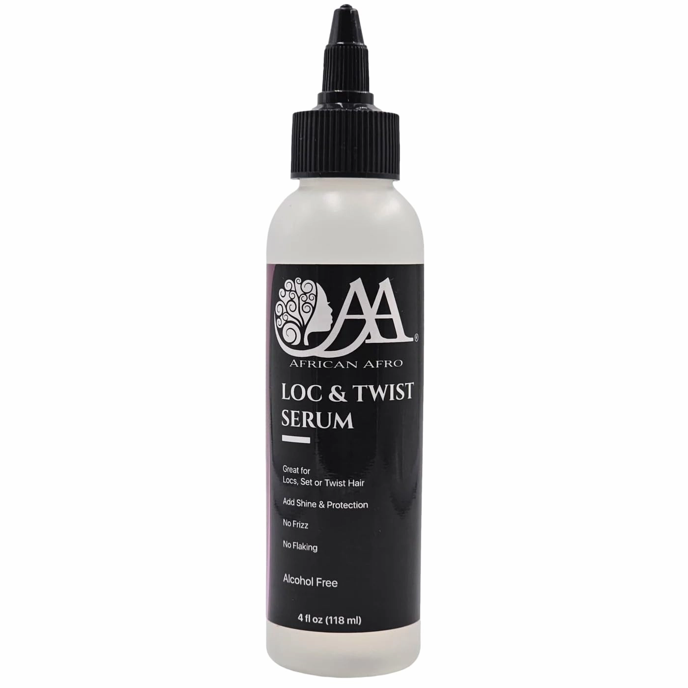 African Afro Loc and Twist Hair Serum, Superior Hold and Shine for Hair Styling and Edge Control, Non-Greasy and No Residue, All Natural Hair Oil Serum for Braiding, Cruelty-Free, 4 Fl Oz
