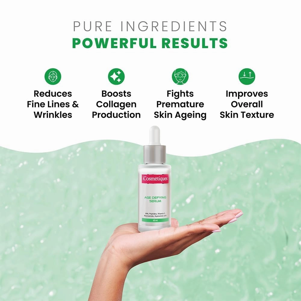 Age Defying Face Serum |Reduces Wrinkles, Spots, Pores |, Vitamin C |-Aging, Brightening, Hydrating |With Himalayan Glacial Water |Unisex Advance Care Formula |40ml