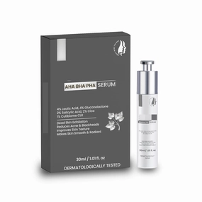 AHA BHA PHA Serum for Dead Skin, Reduces Acne and Blackheads, Improve Skin Texture, Peeling Solution for Glowing Skin, Smooth Texture & Pore Cleansing, 30ml