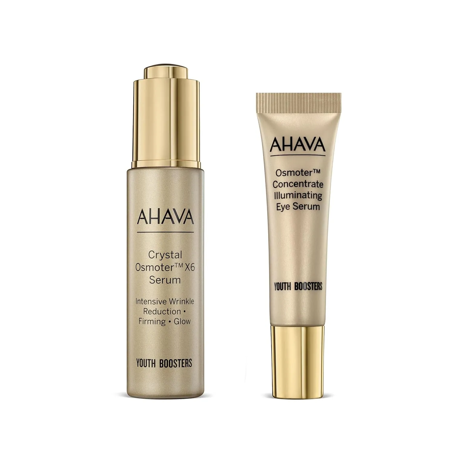 AHAVA Youth Boosters, Crystal Osmoter 6X Intense Wrinkle Reduction & Firming Serum and Osmoter Eye Concentrate