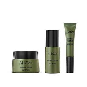AHAVA Safe pRetinol Anti Aging Set, Includes Powerful Concentrating Anti Aging Serum, Anti Aging Face Cream, and Fine Line Reduction Anti Aging & Smoothing Eye Cream