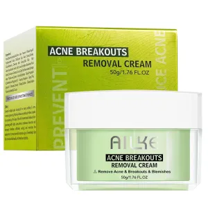 AILKE Salicylic acid Acne Removal Cream, Effectively Anti Acne-prone Skin, Control Breakouts, Reduce Blemishes, Unclog Pores, Repair Post-Acne Marks. All Natural & Paraben Free, 1.76 Oz