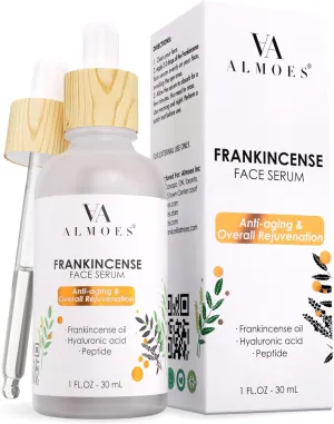 ALMOES Frankincense Face Serums,Women Face Serum for Soothing and Calming Skin,Improve Skin Tone,Firming Skin,Hyaluronic Acid Face Serum,Moisturising Serums Suitable for All Skin Types,30 ML