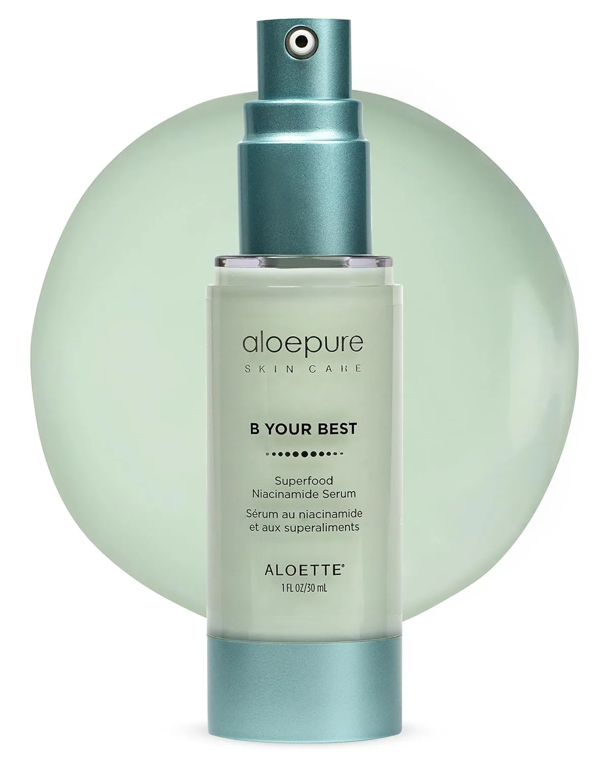 Aloette Superfood Niacinamide Serum for Face, B Your Best - Anti-Aging Pore Minimizer, Even Skin Tone & Dark Spot Corrector - Moisturizing Facial Serum with Vitamin C & Blend of Kale, Spinach & Aloe