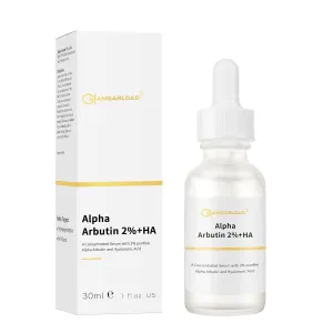 Alpha Arbutin 2% Serum for Dark Spots, Acne Scars, Pore Minimizer, Hydration & Removing Pigmentation - Hyaluronic Acid Serum, 2 Pcs 60 ML- 2 Fl Oz