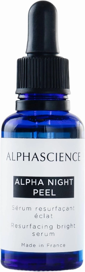 ALPHASCIENCE Alpha Night Peel – Unifying, Resurfacing Serum - Helps Smooth Uneven Skin - for Oily & Acne Prone Skin and Fine Lines and Wrinkles - 30 ml / 1 fl. oz.