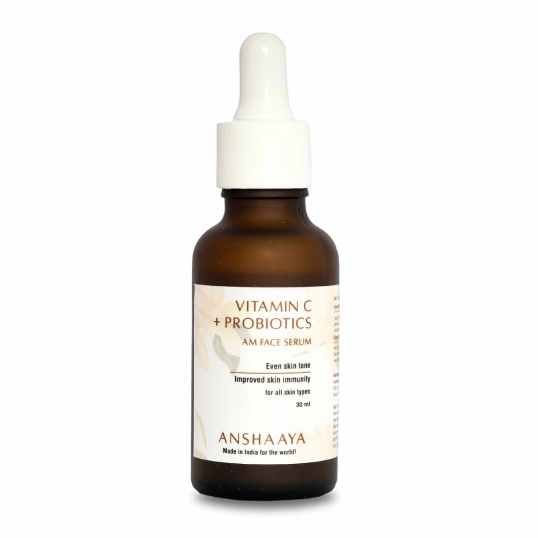 AM Face Serum | Vitamin C Plus Probiotics | For Improved Skin Immunity & Even Skin Tone | For All Skin Types | 30 ML (Buy 2 Quantity Get 1 Quantity Free)