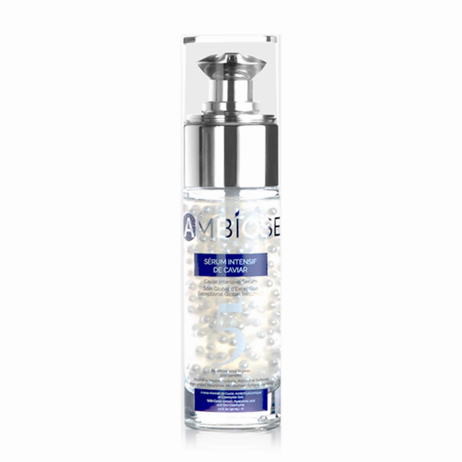 Ambiose Caviar Intensive Serum, with Caviar Beads and Hyaluronic Acid, Immediate Lifting Effect, Antioxidant, Anti-Aging, Moisturizing, Firming, All Skin Types, Ultralight Texture, with Vitamins A, B2, B6, B12