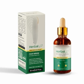 AMC .He.r.b.a.l PHYTO Face Serum Gives Instant Brightening, Anti aging, Dark Spots, Dark Circles, UV Damage, Pore .Minimizing | Natural Glowing Skin | Phyto-vitamin formula | ml.