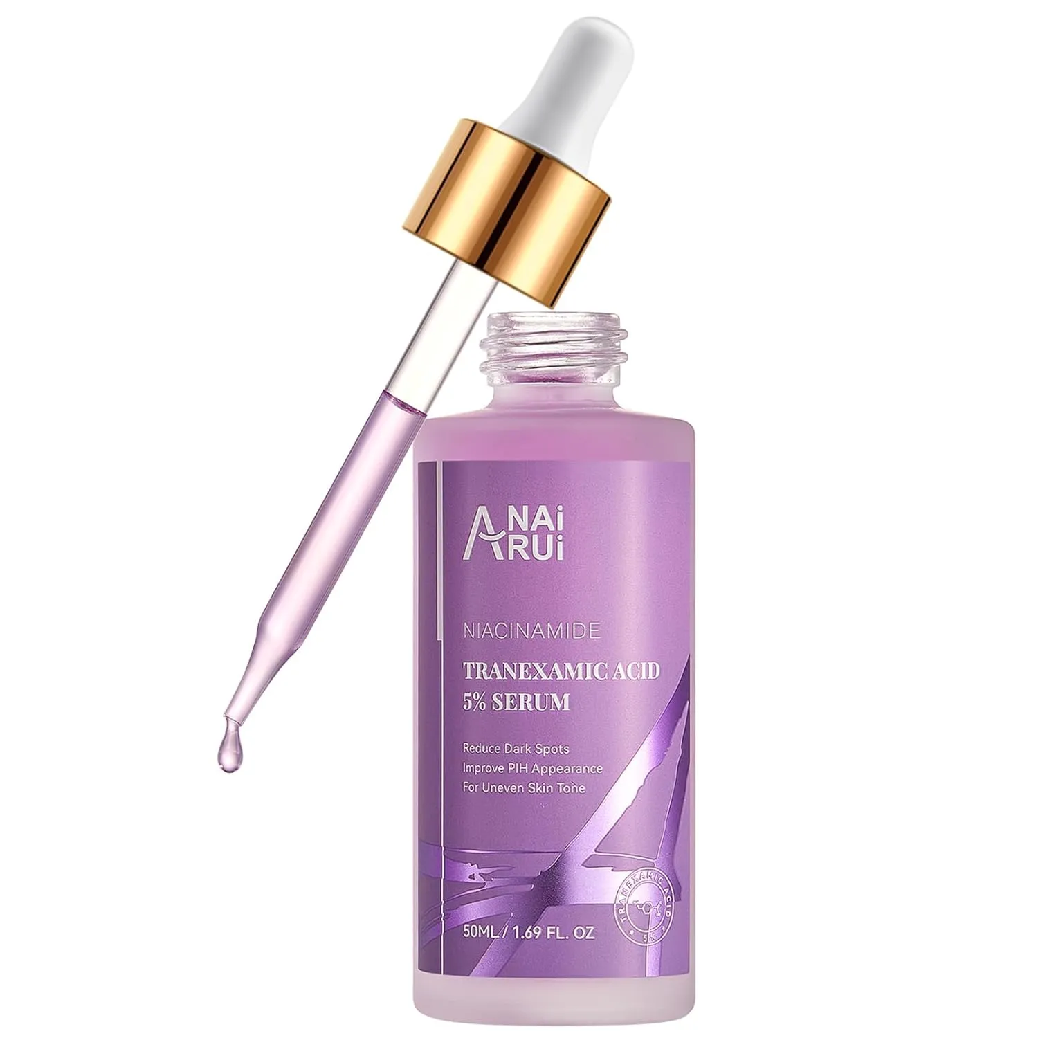ANAI RUI 5% Tranexamic Acid Serum With Niacinamide,Kojic Acid, Arbutin,for Uneven Skin Tone 1.69 FL.Oz/50 ML