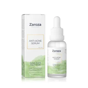 Anti-Acne Serum – Salicylic Acid, Azelaic Acid & Niacinamide Formula – Clears Acne, Fights Breakouts, Balances Oily Skin & Fades Dark Spots – Vegan Face & Body Serum – 1 fl oz