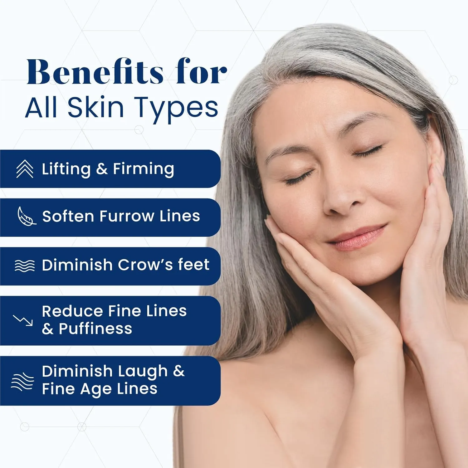 Anti Aging Serum To Reduce Fine Lines Around Eyes, Mouth & Forehead, Smoothing Skin Care For Wrinkles, Lifting & Firming Serums For Skin Care, 0.5 Fl Oz by Biologic Solutions (Set of 2)