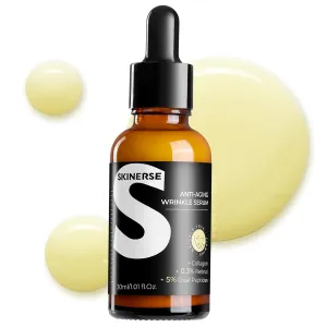 Anti-Aging Wrinkle Serum, Retinol Serum for Face, 0.3% Retinoid Collagen Resurfacing Facial Night Rapid Wrinkles Repair, Smoothing Fine Lines, Daily Skin Care Treatment 1oz
