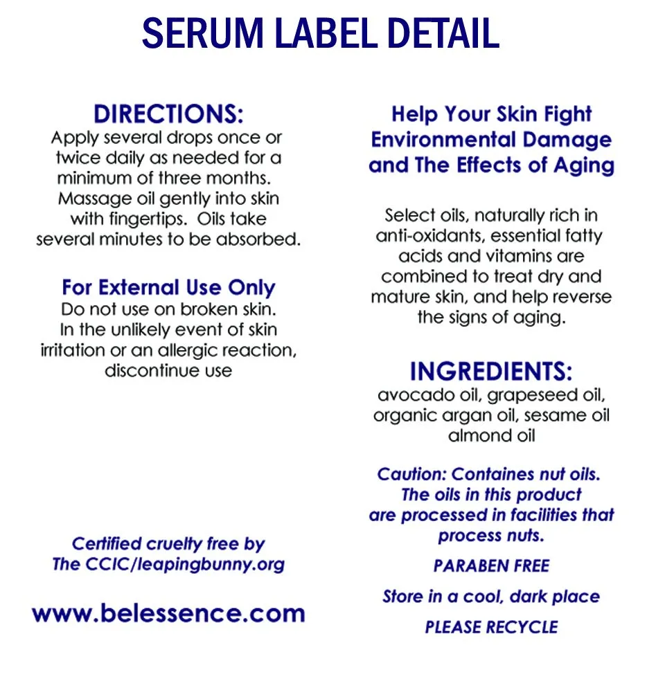 Anti-Wrinkle Oil Serum for Face - 100% Natural, Organic Hydrating Serum with Argan Oil-Anti Aging Serum Reduces Fine Lines, Firms Skin, Evens Skin Tone-All Skin Types-2 oz