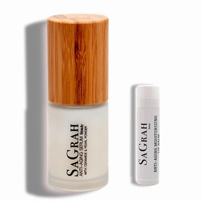Anti-Aging Ceramide Serum and Lip Balm Duo - Anti-Aging Skincare Set for Your Skin and Lips For Daily Use