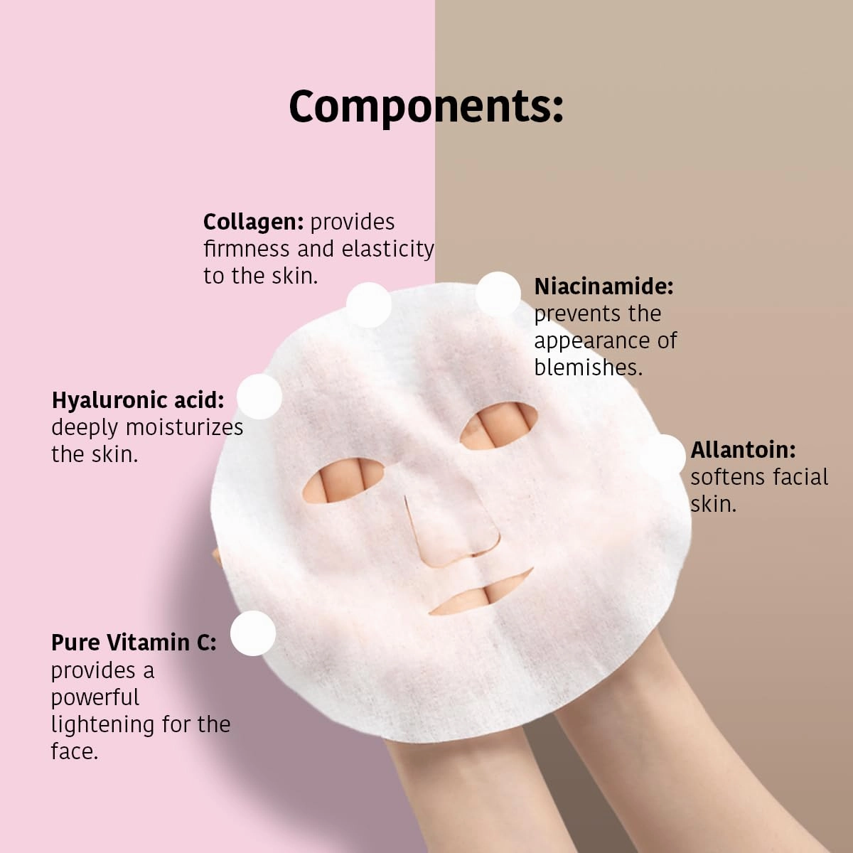 Anti-Aging Face & Neck Tissue Mask with Collagen (Pack of 5) | Firms and Prevents Wrinkles and Fine Lines | Visible Results in 15 Minutes | 96% Natural Ingredients | Mature Skin