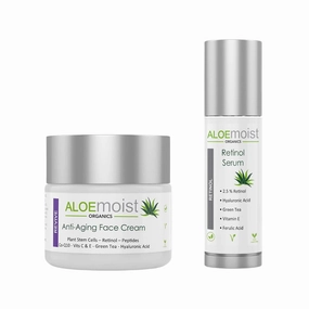 Anti Aging Retinol Cream and 2.5% Retinol Serum for Face