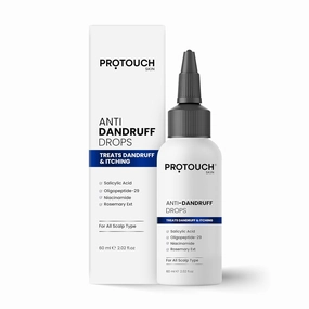 Anti Dandruff Drops (Serum) - Niacinamide, Oligopeptide, Rosemary Ext | Soothes Itchy, Inflamed Scalp | Nourished Hair | For All Scalp Types - 60 ML