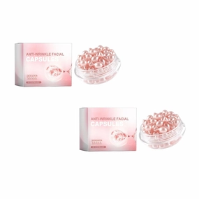 Anti-Wrinkle Face Serum Capsules, Hydrating & Firming Facial Serum for Skin Barrier Repair, Boosts Elasticity, Smooths Fine Lines, Renewing Serum Treatment (2 Count)