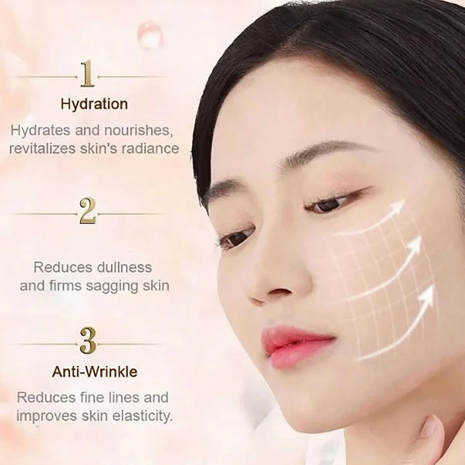 Anti-Wrinkle Firming Serum, Anti-Aging Essence, Wrinkle Lifting & Firming Essence, Anti-Wrinkle Facial Serum for All Skin Types (3pcs, 30ml)