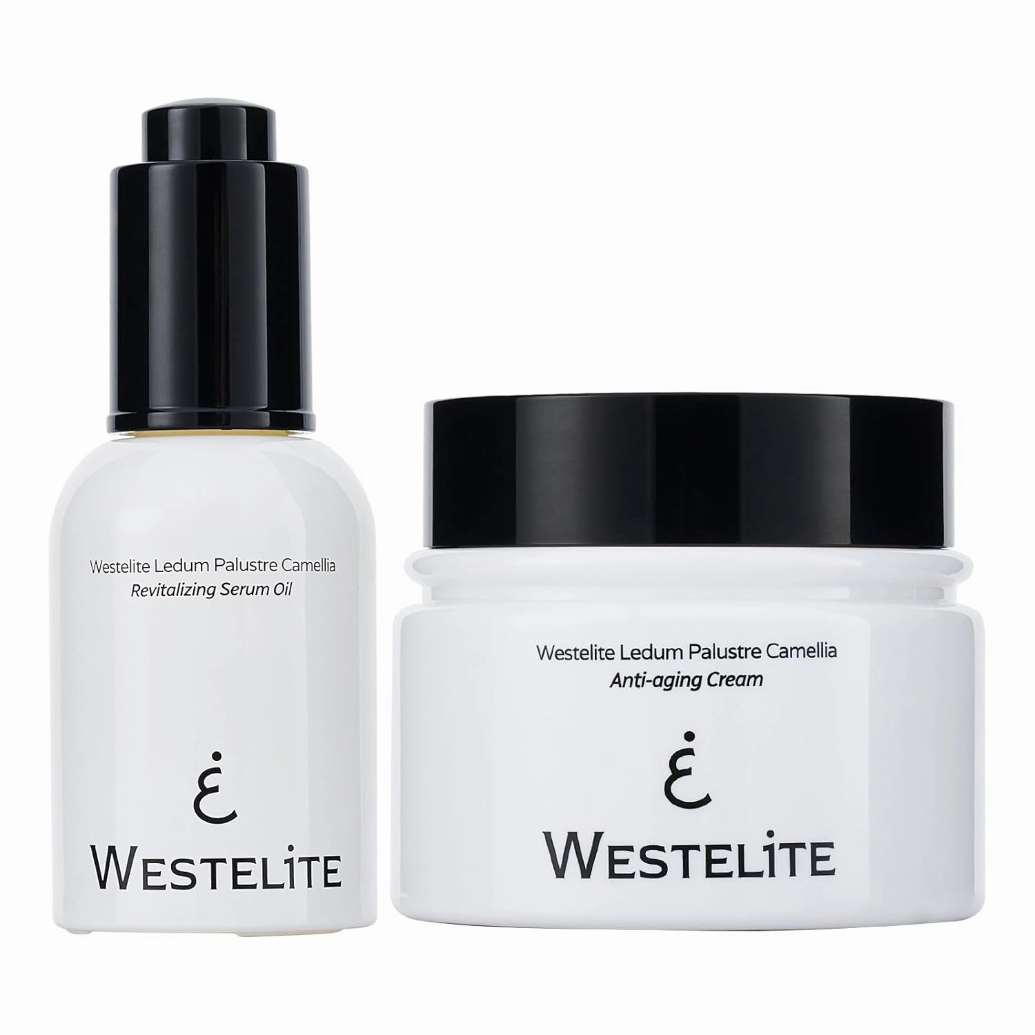 Anti-Wrinkle Skincare Set – Face Oil (1 Fl Oz)   Facial Cream (1.7 Oz) – Firming, Moisturizing & Hydrating – With Camellia Japonica Seed Oil – Anti-Aging Skincare Bundle, 2 Items