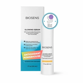 Antioxidant Glowing Serum for face with Superoxide Dismutase SOD, Amino Acid Complex and Ceramides, Reduces the Effect of External Stressors & Wrinkles reduction, Airless Pump, 1 fl oz