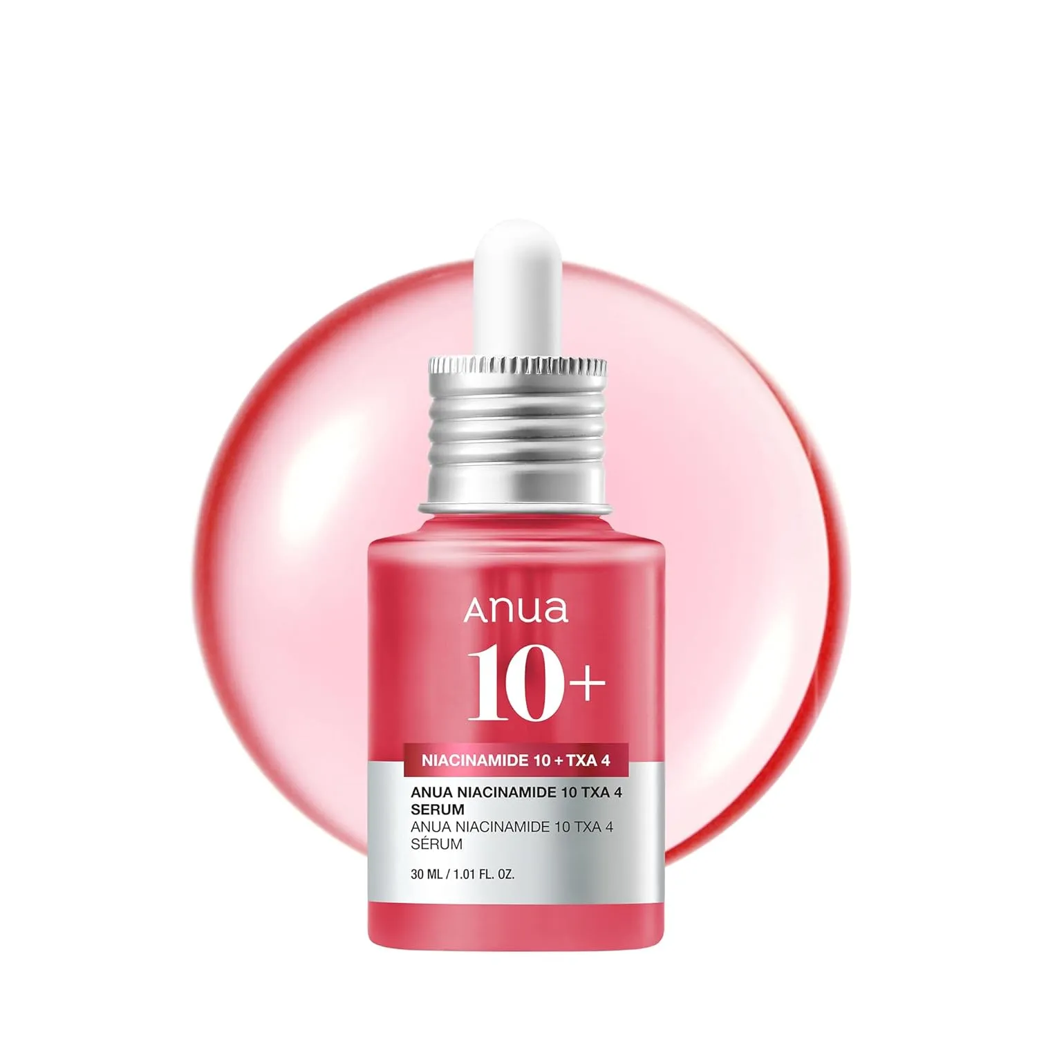 ANUA Niacinamide 10   TXA 4 Serum, Hyaluronic Acid, Tranexamic acid, Vitamin B12, Facial Serum for Glass Skin, Clarifying, Radiant Complexion with Natural Color, Korean Skin Care (30ml /1.01 fl.oz)
