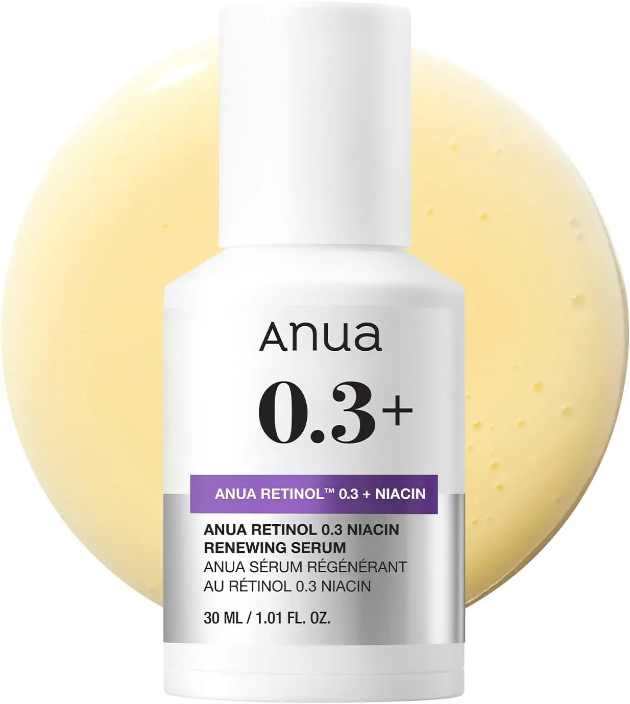Anua Retinol Serum for Anti-Aging, Textured skin | 0.11% Retinol, 5% Niacinamide, 20 Soothing Ingredients Gentle for Beginner (30ml /1.01 fl.oz.)