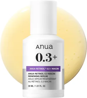 Anua Retinol Serum for Anti-Aging, Textured skin | 0.11% Retinol, 5% Niacinamide, 20 Soothing Ingredients Gentle for Beginner (30ml /1.01 fl.oz.)